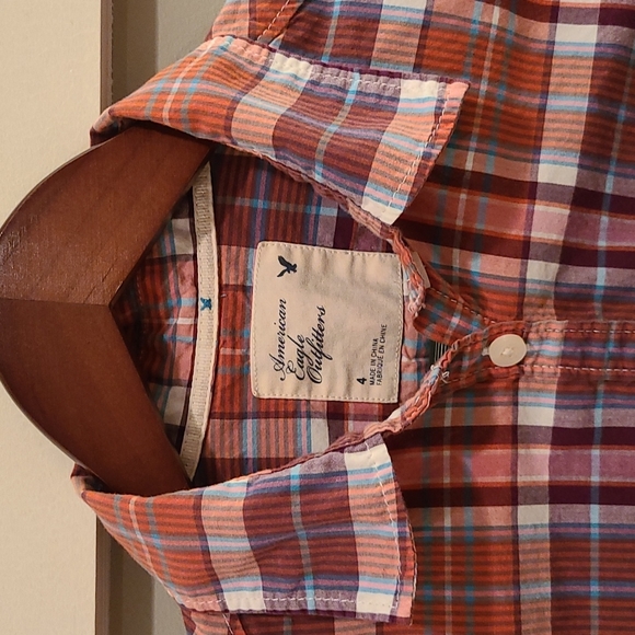 American Eagle Outfitters Button Up Shirt / Size 4 / Plaid - Picture 2 of 8